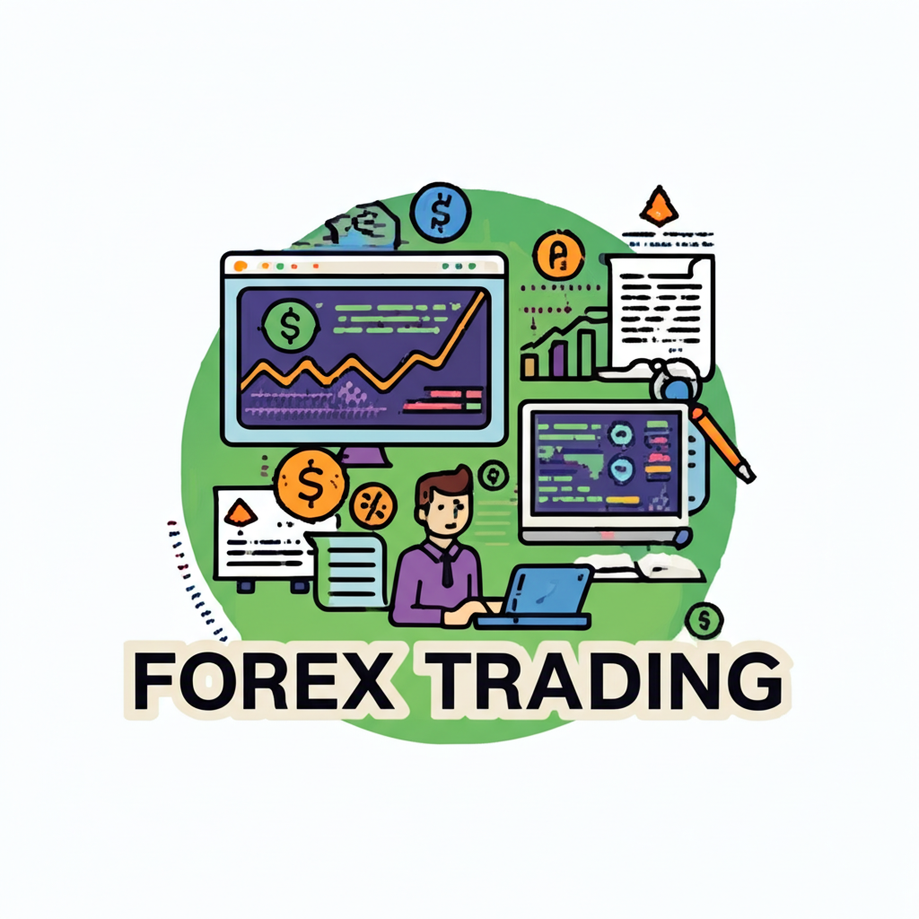 illustration of Forex trading education in Thai language