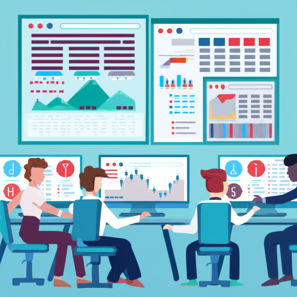 illustration of forex trading scene
