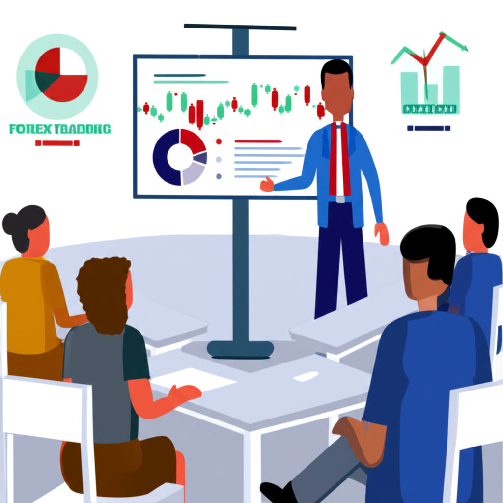 illustration of forex trading seminar