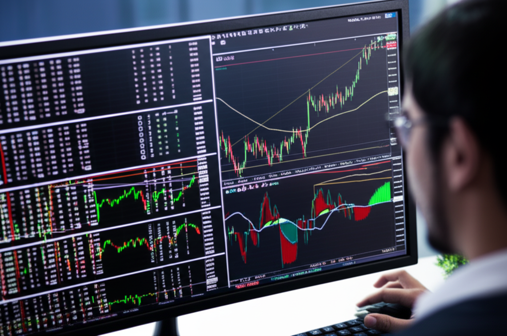 นักเทรด Forex วิเคราะห์กราฟหลายช่วงเวลาอย่างรวดเร็ว